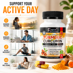 Fabricante de Suplementos de Cúrcuma y Curcumina Herbal Shecome con Extracto de Cúrcuma, Apoyo para la Salud de las Articulaciones, Cápsulas de Cúrcuma y Curcumina - Product Image 3