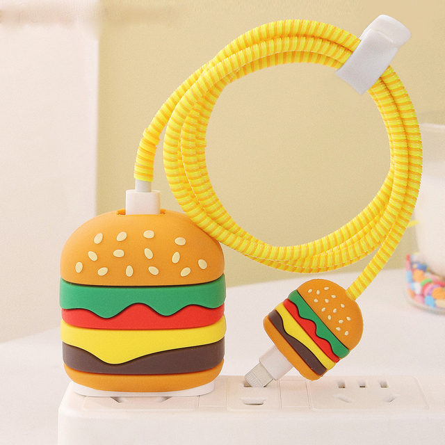 Factory Outlet Cute 3D Cartoon Anime Soft Silicone Phone Charging Wire Protective Cover Fast Charge Case