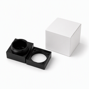 Auf Lager: 5G, <span class=keywords><strong>10G</strong></span>, 15G Quadratische Acryl-Cremetiegel Kosmetik-Probenfläschchen Wiederbefüllbare Flaschen Hautpflege-Box Cremedosen - Product Image 3