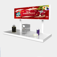 Papan reklame Digital 25 inci Ultra lebar, Display LCD Android untuk promosi Bus menawarkan visibilitas yang sangat baik