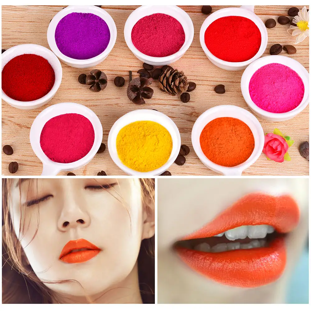 38-65 colors Pigment Powder Glaze Pigment Lipgloss Making Kit Long Lasting Lips Makeup Diy Lip lipstick Gloss Material