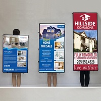 Caja de Luz LED Portátil Recargable Tipo Mochila ADE, Cartel Luminoso Móvil para Agentes Inmobiliarios