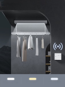 Invisible embedded hidden lifting balcony telescopic clothesline pole electric clothesline rack - Product Image 6