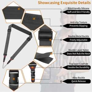 Custom 3.2cm Wide Adjustable Nylon Leather Cowboy <b>Camera</b> Shoulder Strap Modern Style for DSLR - Product Image 3