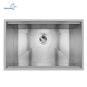 Aquacubic Undermount 30"x19" Inch 18 Gauge 304 Stainless Steel Workstation Kitchen Sink With 9" Single Bowl