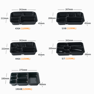Unisupply cao cấp <span class=keywords><strong>container</strong></span> thực phẩm đóng gói 4 ngăn nhựa Ăn Trưa Bento Box với nắp kín - Product Image 3