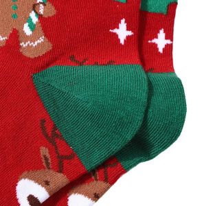 <span class=keywords><strong>Calcetines</strong></span> de Algodón Jacquard con Dibujos Navideños, 200N, para Hombre, con Estampado Mixto de Santa Claus, Muñeco de Nieve, Oso, Árbol y Copo de Nieve, Regalo para Fiestas Navideñas - Product Image 4