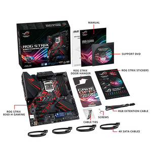 ใช้เมนบอร์ด STRIX B360-H GAMING B360 64GB DDR4 LGA 1151 ATX เดสก์ท็อปสำหรับเล่นเกมพร้อมไฟ RGB LED STRIX B360-H GAMI - Product Image 4