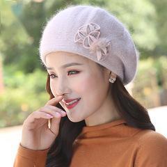 หมวกไหมพรมขนกระต่ายสไตล์ใหม่สำหรับผู้หญิง แฟชั่นเกาหลี น่ารัก ทรงบั๊มพ์ หมวกไหมพรมขนสัตว์ - Product Image 6