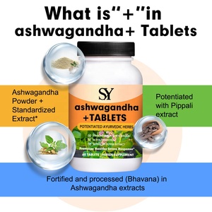 Таблетки Ashwagandha, потенцированные аюрведические травы с экстрактом длинного перца, для здоровой энергии реакции на стресс, частная марка - Product Image 4
