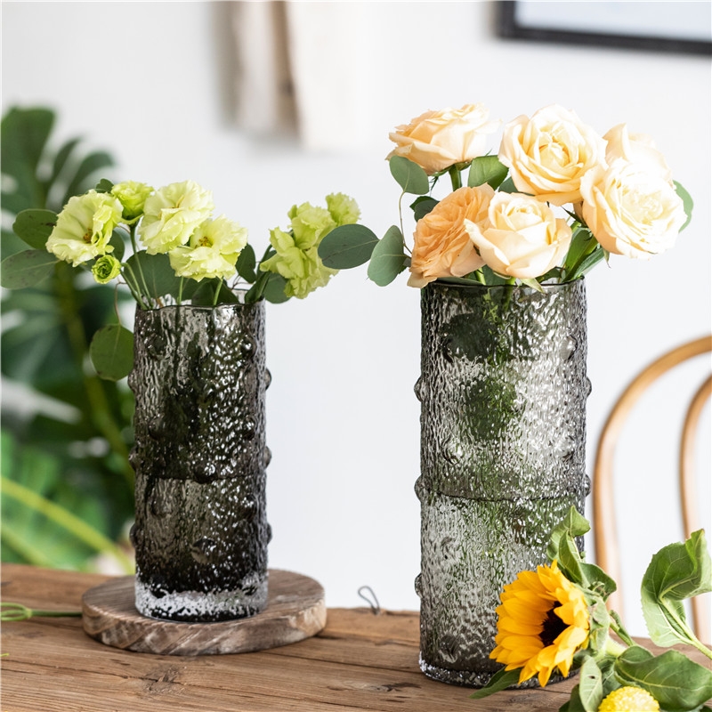 Factory Produced Wholesale Table Cylinder Big Recycled Glass Vase