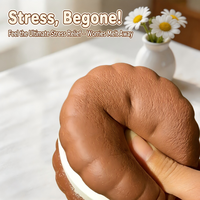 Jouet anti-stress à presser en mousse souple Kawaii, en forme de biscuit sandwich macaron pastel, à remontée lente, parfumé, style pâtisserie, boîte surprise