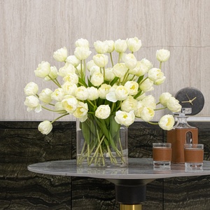 Flores de Tulipán Artificiales Hechas a Mano de Alta Calidad con Florero de Vidrio <span class=keywords><strong>para</strong></span> Decoración del Hogar en Bodas y Día de San Valentín OEM/ODM - Product Image 5