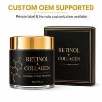 Crème anti-âge jour et nuit au collagène, raffermissante, naturelle et biologique, pour le soin de la peau du visage, marque privée OEM