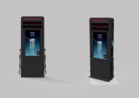 Pantalla LCD Interactiva Táctil para Exteriores de 65 Pulgadas con Kiosco de Carga para Vehículos Eléctricos, Señalización Digital
