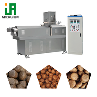 Ligne de production industrielle d'aliments pour animaux de compagnie contrôlée par PLC, ligne complète de fabrication d'aliments pour chiens, chats et animaux aquatiques par extrusion