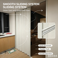 Porte coulissante pliante professionnelle en PVC imperméable pour salle de bain, salon, bureau, usage extérieur - Porte accordéon