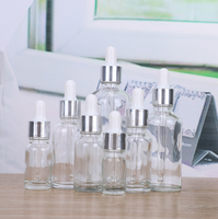 Flacon compte-gouttes en verre transparent dépoli pour huiles essentielles, 10 ml, flacon vide pour cosmétiques et liquides originaux