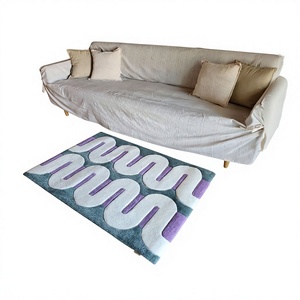 Alfombras de Lana Hechas a Mano con Diseño Profesional ITHL HR-614, Patrón Geométrico, Antideslizantes, de Pelo Corto para Sala de Estar, Textiles Indios - Product Image 1