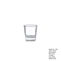Gobelet en verre à paroi simple de 183 ml, design moderne, vente en gros de verrerie pour hôtels, restaurants, traiteurs et banquets