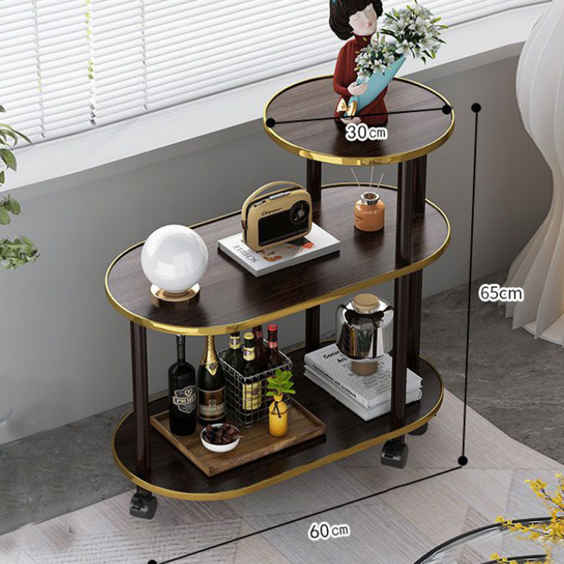 Nordic Luxury Style Solid Wood Side Table Modern New Style Rock Plate ...