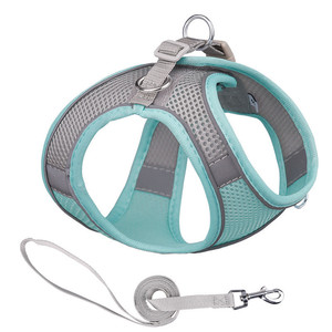 Ensemble harnais <span class=keywords><strong>pour</strong></span> petits chiens réglable harnais <span class=keywords><strong>pour</strong></span> chiot chat gilet bouledogue français <span class=keywords><strong>Chihuahua</strong></span> carlin <span class=keywords><strong>laisse</strong></span> de marche en plein air - Product Image 3