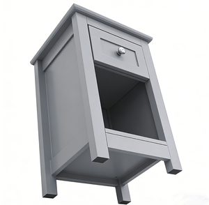 Table d'appoint moderne en PB avec un seul tiroir de rangement pour salon, chambre, table de contrôle, console, en bois - Product Image 3