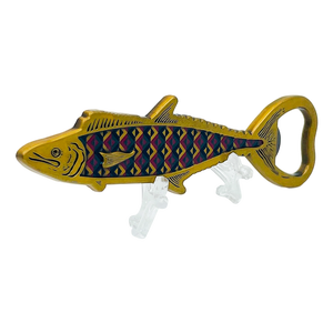 Individueller Multifunktionaler Fischförmiger Metall-Kühlschrankmagnet mit Flaschenöffner & Starkem Magnetverschluss, Kreatives Küchengeschenk - Product Image 1