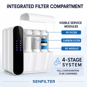 Purificador de Agua <span class=keywords><strong>RO</strong></span> Eléctrico de Plástico de 400 GPD, de Flujo Directo Bajo Fregadero, con Filtración de 4 Etapas para Cocina Doméstica - Product Image 3