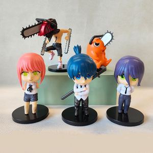 5 unids/set diseño <span class=keywords><strong>de</strong></span> dibujos animados PVC Anime figura juguetes motosierra hombre Denji Pochita <span class=keywords><strong>Makima</strong></span> figura <span class=keywords><strong>de</strong></span> acción - Product Image 1