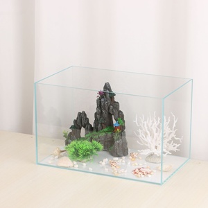 Super branco vidro peixe tanque pequeno peixinho tanque casa quente curvo <span class=keywords><strong>Betta</strong></span> peixe vidro tanque conjunto - Product Image 6