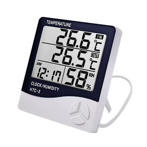 Digital Temperature and <b>Humidity</b> Room Thermometer Thermo Hygrometer and Clock - Product Image 2