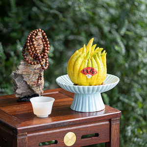 Plato de Cerámica con Patas Altas para Frutas, Plato Redondo de Porcelana para Aperitivos, Estilo Chino, Plato para Postres y Té, Soporte de Exhibición - Product Image 2