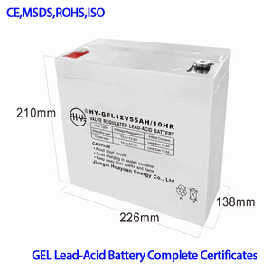 Batería de <span class=keywords><strong>Gel</strong></span> Sellada de Ciclo Profundo HY-12V55Ah de Alta Calidad y Bajo Costo para Máquina de Limpieza de Pisos Industrial - Product Image 2