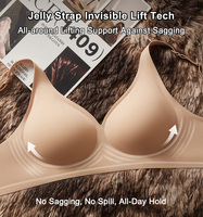 Soutien-gorge sans couture pour femmes et adolescentes, sans armatures, à couvrance totale, push-up, découpé au laser, style T-shirt, en gros