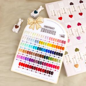 58 Farben Herz Set Rüstung Öl kleber Macaron Farbe Liebe Flasche Display Weißes Licht Therapie Nagel Salon Special <span class=keywords><strong>Gel</strong></span> Kit - Product Image 6