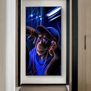 <span class=keywords><strong>Peinture</strong></span> moderne en cristal <span class=keywords><strong>de</strong></span> porcelaine <span class=keywords><strong>de</strong></span> singe <span class=keywords><strong>de</strong></span> DJ Pop Art moderne HD imprimé DJ Gorilla Home Decor Art <span class=keywords><strong>peinture</strong></span> en cristal <span class=keywords><strong>de</strong></span> porcelaine - Product Image 6