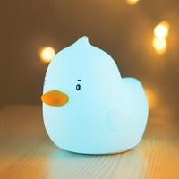 Veilleuse tactile en silicone personnalisée en forme de canard, petite lampe de nuit USB rechargeable, sensation animale douce et apaisante