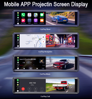 11.26 "Carplay Android Auto boîte noire de voiture Wifi sans fil Carplay Dash Cam double objectif caméra avant 2K arrière 1080p enregistreur vidéo de voiture