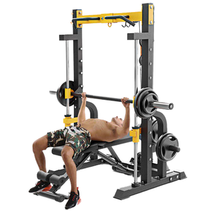 Alat Fitness Profesional untuk Penggunaan di Rumah, Mesin Bench Press, Mesin Mulsmith, Rak Squat Gym, Mesin <span class=keywords><strong>Smith</strong></span> dengan Functional Trainer - Product Image 2