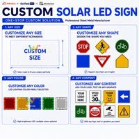 Panneau de signalisation routière à LED solaire pour limite de vitesse 60 km/h, en aluminium réfléchissant, haute visibilité, clignotant, fabricant de signalisation routière d'avertissement
