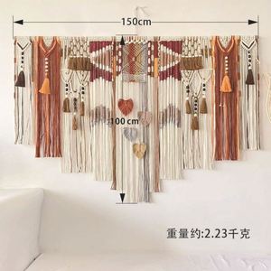 Handmade Bohemian <b>Moroccan</b> Vintage Colorful Tapestry Woven Wall Hanging Boho Ethnic Wall Art <b>Decor</b> for Home - Product Image 6