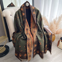 Châles longs en jacquard de laine style rétro exotique pour femmes, écharpes à motif cachemire, accessoire tendance doux pour la peau, printemps, pour hommes et femmes 2026