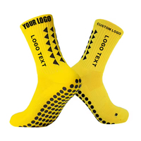 Chaussettes de sport classiques pour hommes avec logo personnalisé, antidérapantes, en coton, avec coussin et semelle antidérapante