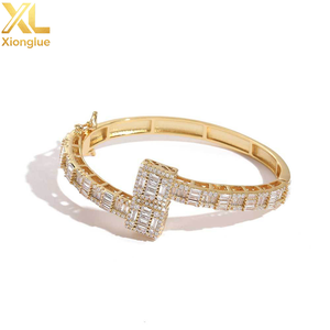 Pulsera de Moda Europea y Americana, Estilo Hip-hop Rap, con Circonitas, Metal Pesado, de 7 y 8 Pulgadas - Product Image 2