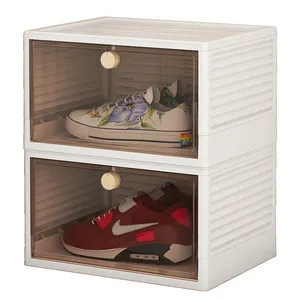 Kotak penyimpanan sepatu Sesame Ant kabinet sepatu plastik penyimpanan kotak akrilik transparan untuk sepatu