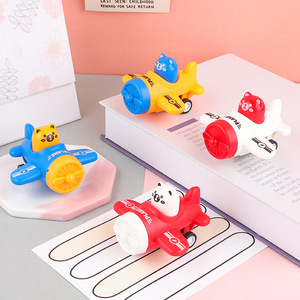 Simpatico piccolo orso Pull-back aereo asilo per bambini Baby Car piccolo regalo all'ingrosso veicolo giocattolo di attrito - Product Image 5