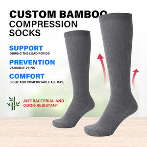 Chaussettes <span class=keywords><strong>de</strong></span> sport personnalisées <span class=keywords><strong>en</strong></span> <span class=keywords><strong>bambou</strong></span> pour hommes et femmes, chaussettes <span class=keywords><strong>de</strong></span> compression 20-30 mmhg - Product Image 1
