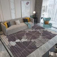 Tapis élégant et luxueux en polyester doux, lavable en machine et résistant aux taches, pour la décoration du salon et de la chambre.