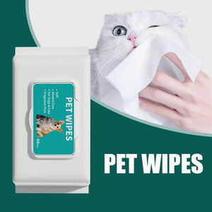 批发制造商无纺布环保80件美容工具清洁套装天然宠物湿巾 - Product Image 1
